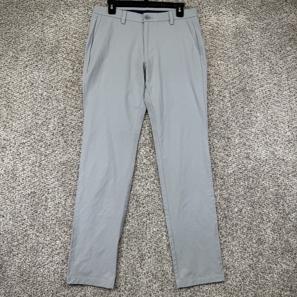 Vineyard Vines Performance Pants Mens Size 30x32 Gray Stretch Golf Pockets Nylon